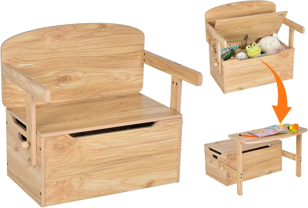 Banco y juego de mesa y silla de juguetes convertible
