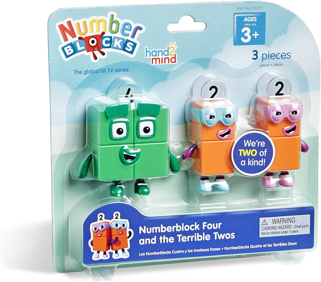 Figuras de Acción Numberblock Four - hand2mind, Juguetes Matemáticos