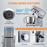 Mezcladora de pie VIVOHOME 7.5 Qt, 660W, 6 velocidades, modelo