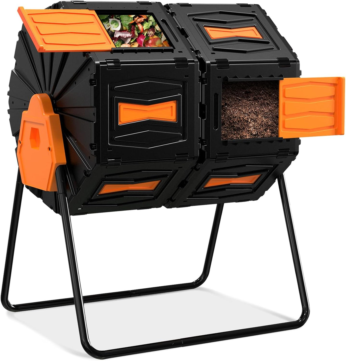 Compostador Tumbler 45 Gal, Doble Cámara, Fácil Montaje