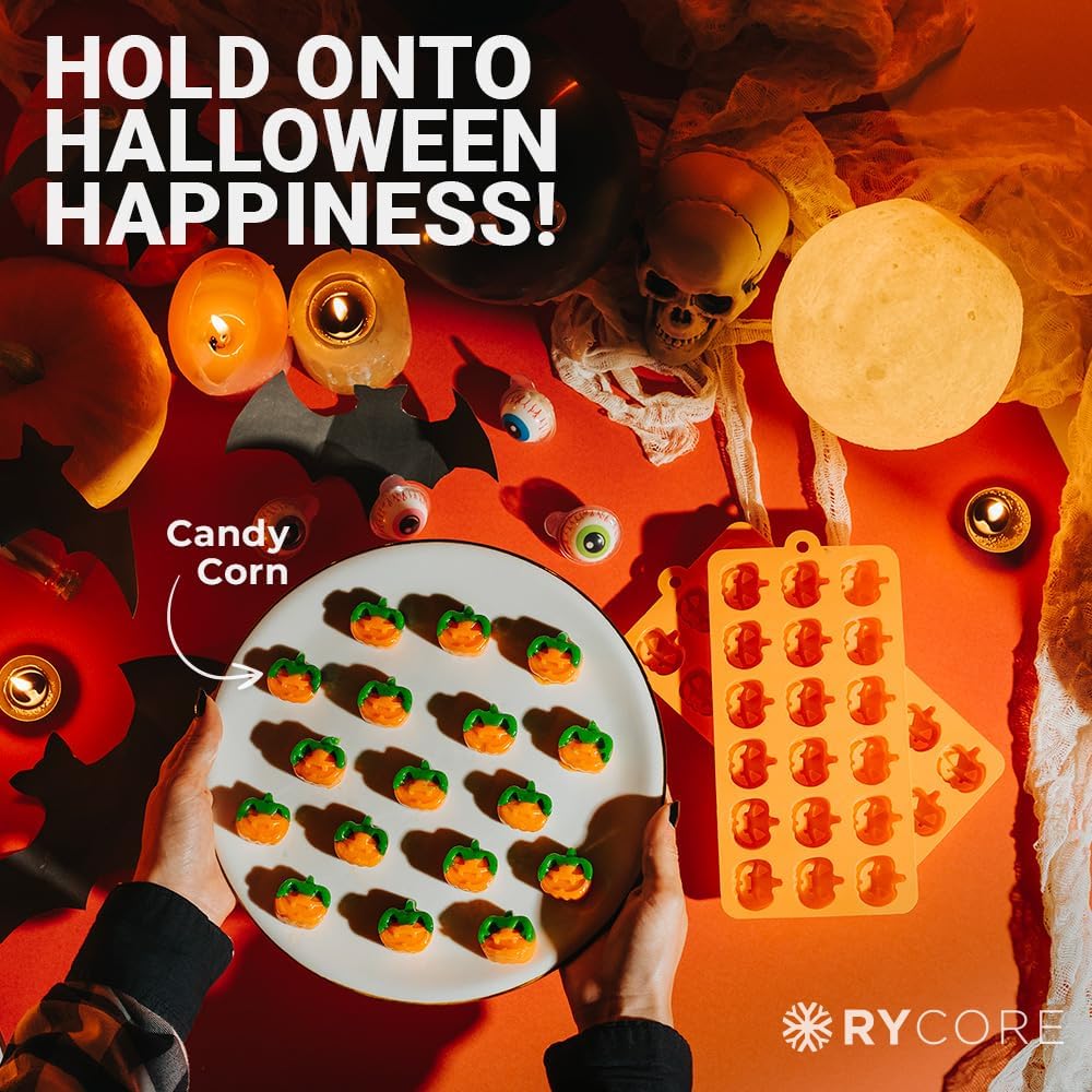 Moldes de Silicona para Halloween 2-Pack, 18 Calabazas, BPA Free