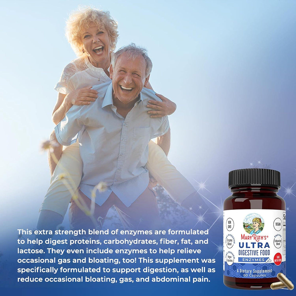 Suplementos Enzimas digestivas para la salud intestinal 60un