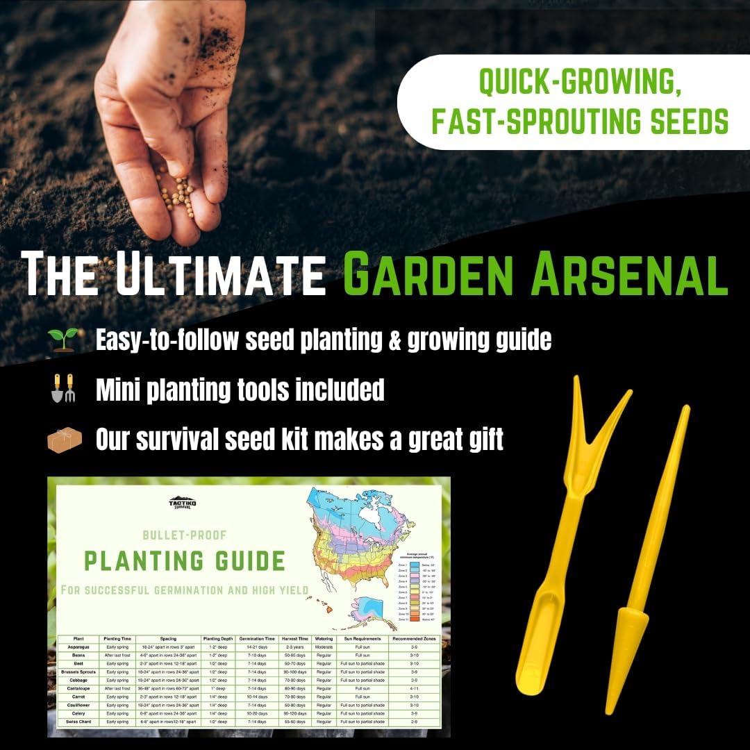Paquete de Semillas de Vegetales y Hierbas - No GMO - 50 Variedades