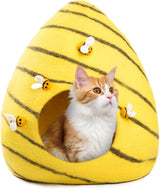 Cueva para Gatos de Lana Merino - Woolygon - Eco-Friendly, Beehive