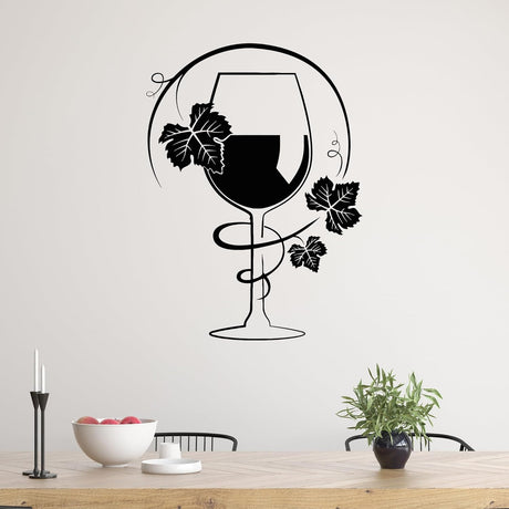 Vinilo Decorativo Cocina Copas de Vino Stickers Mural g4893