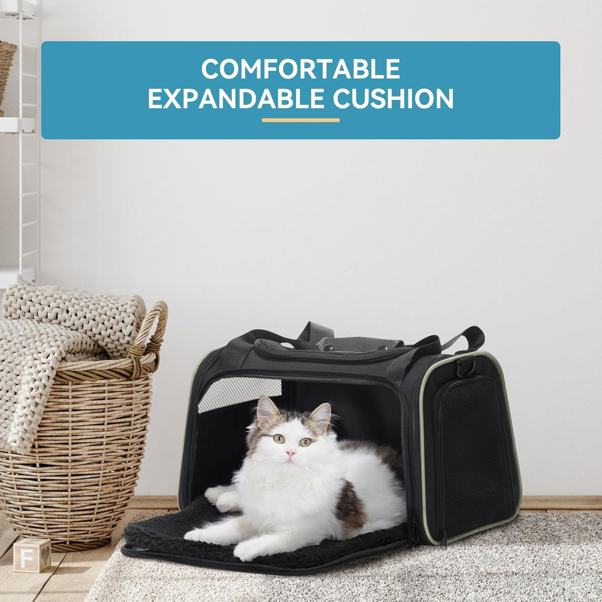 Transportador para perros con alfombrilla extensible Petsfit
