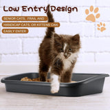 3 cajas de arena para gatos mayores de entrada baja Uiifan