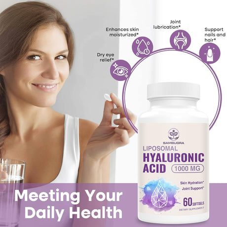 Cápsulas de ácido hialurónico liposomal suplementos de ácido