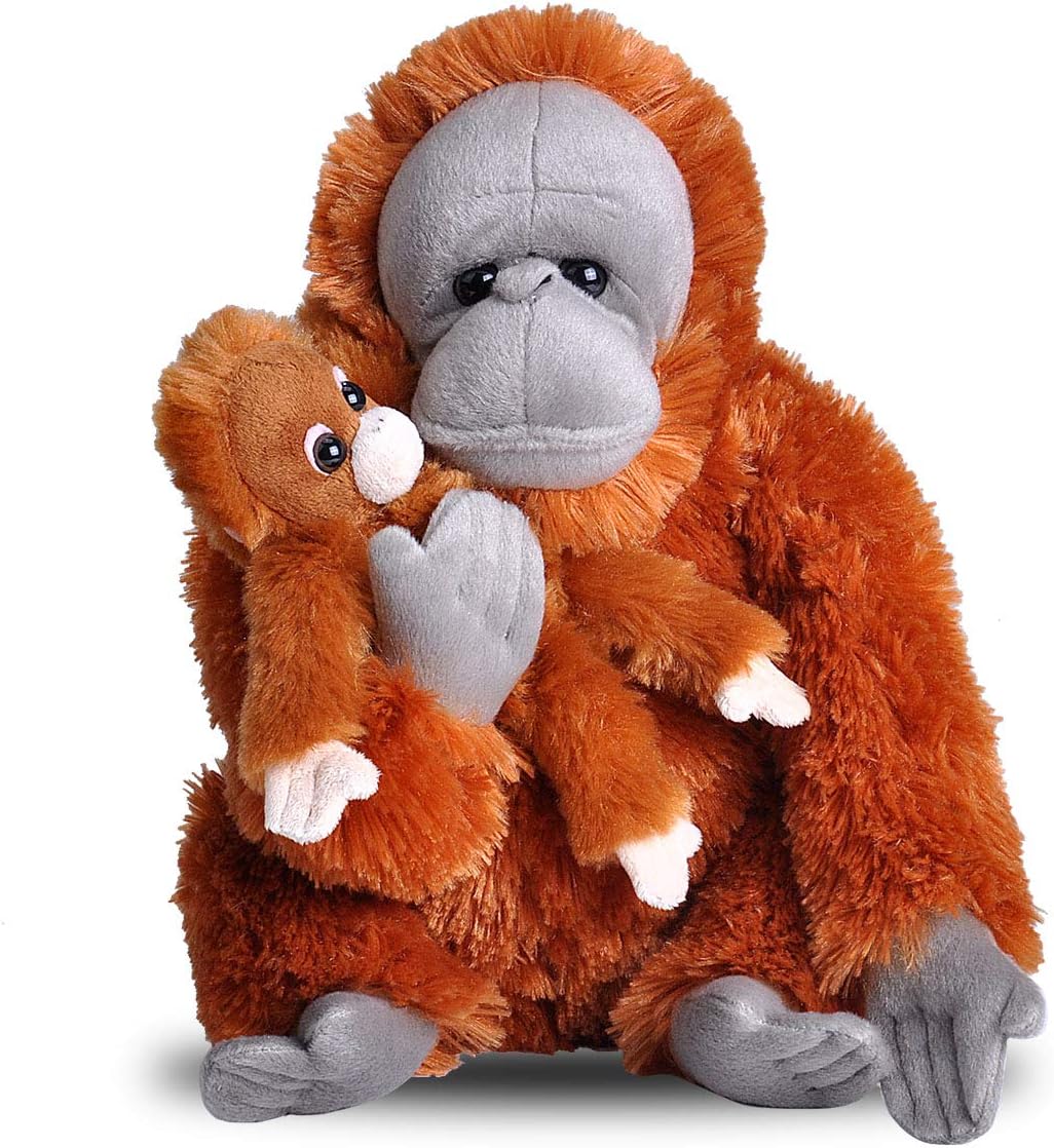 Mamá y bebé de peluche orangután, regalos para niños