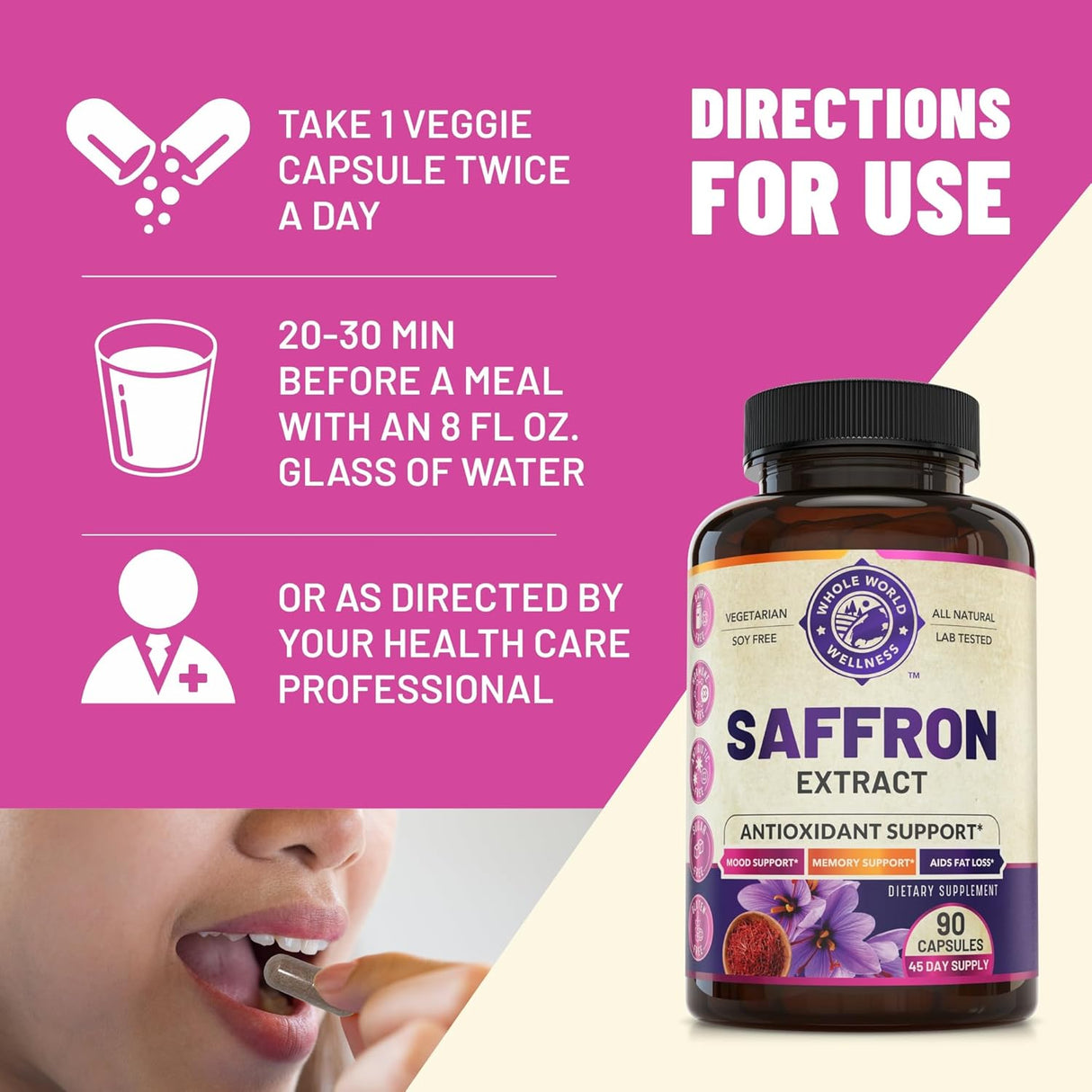 Extracto de azafrán 100% puro potenciador del metabolismo