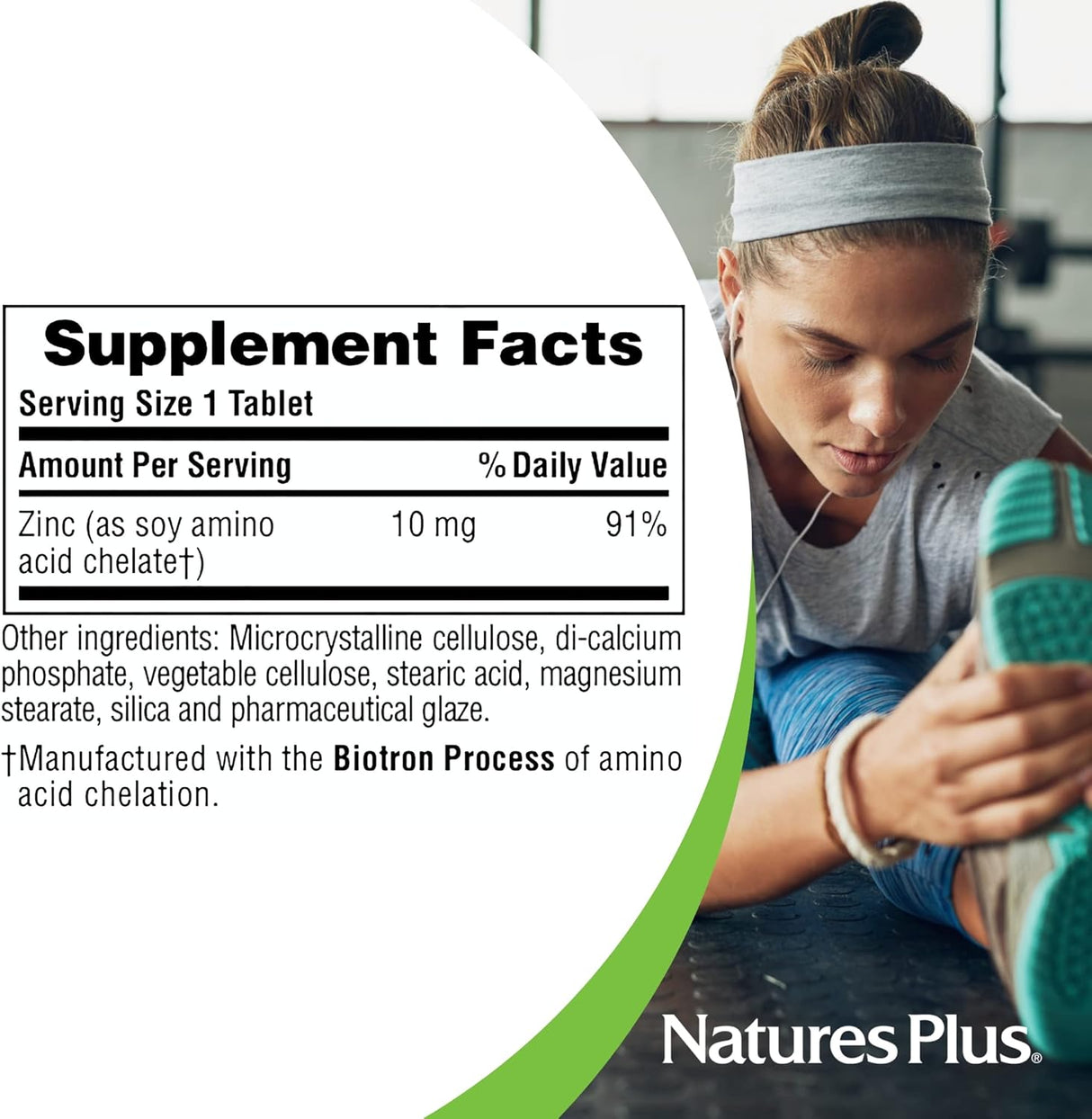Suplementos de zinc  10 mg 90un  para  reparación celular