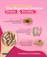 Suplemento para Menopausia, Equilibrio Hormonal, Peso, 60 cápsulas