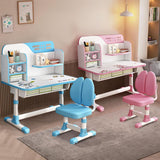 Escritorio y Silla Infantil Ajustable con Cajón de Almacenaje