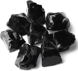 Cristales crudos de obsidiana de 2 pulgadas, natural áspero