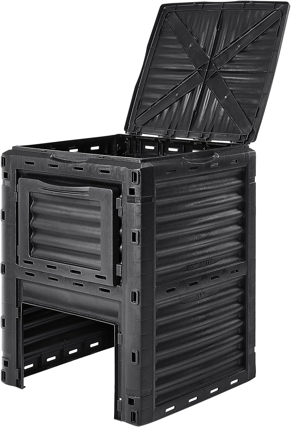 Compostera VEVOR 80 Gal, BPA Libre, Puerta Inferior, Ligera