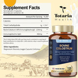 Suplemento de Calostro Bovino Orgánico 1200mg - 120 cápsulas