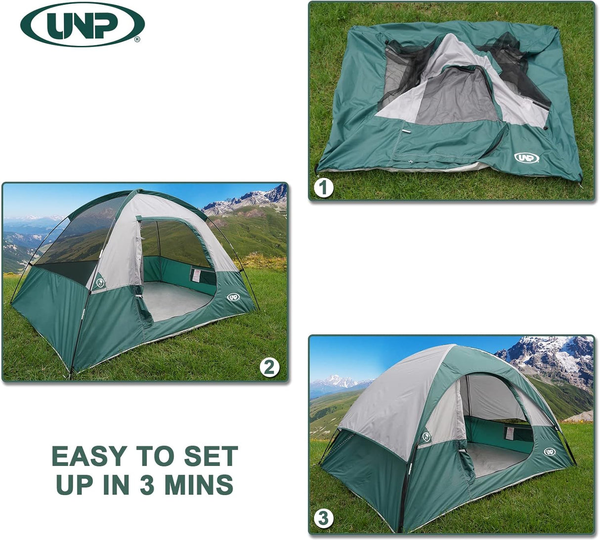 Tienda de Camping 2 Personas, A Prueba de Agua, Modelo X123