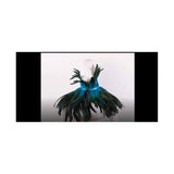 Disfraces - Poncho de plumas estilo victoriano