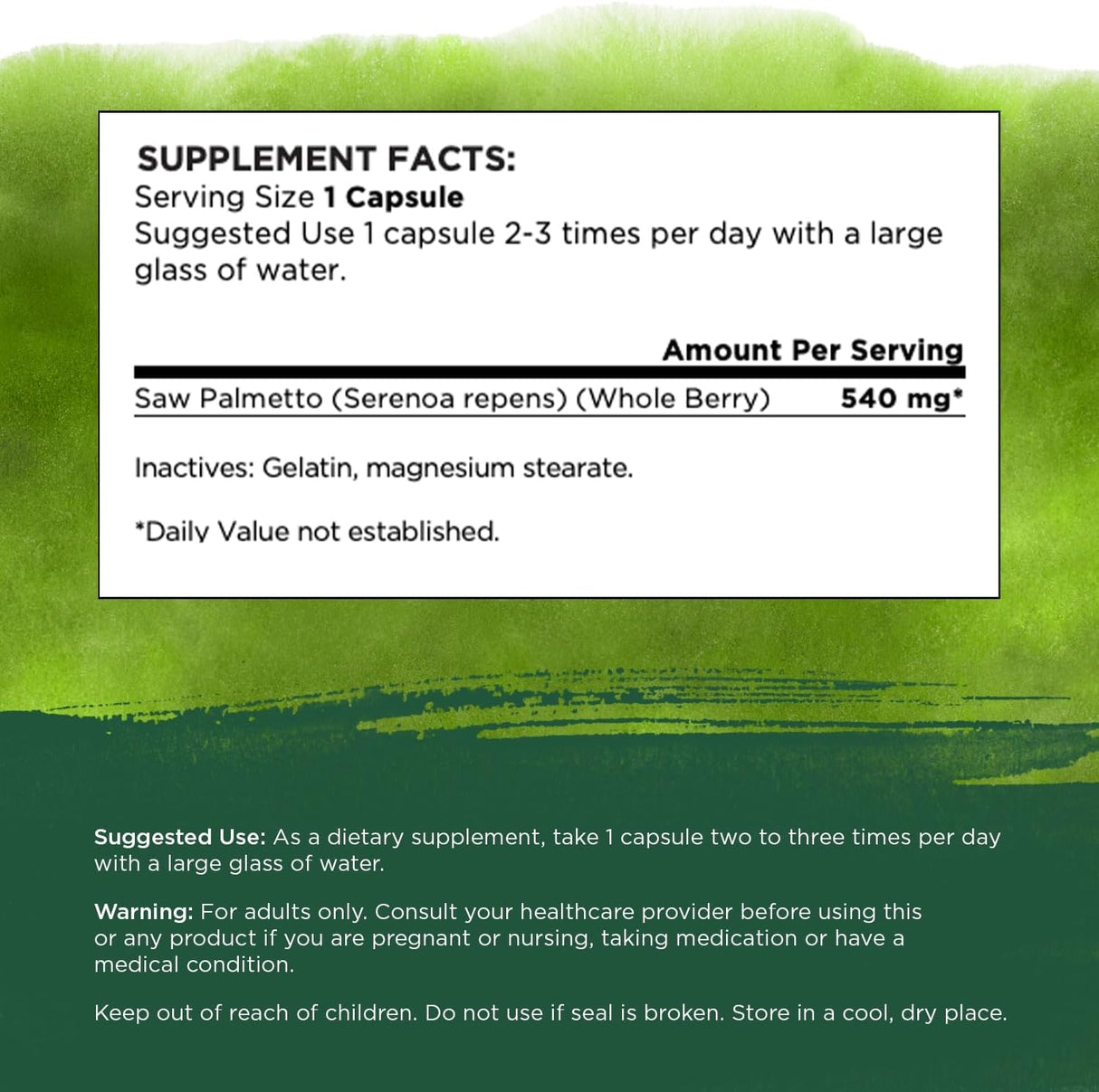 Suplemento Saw Palmetto 0.02 oz 250 cápsulas por Swanson