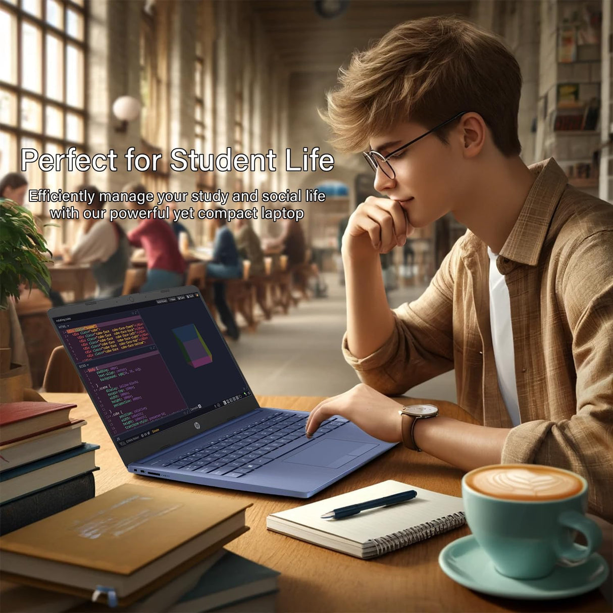 Laptop HP 14 HD | Procesador Quad-Core, 8GB RAM, 576GB SSD