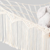 Hamaca para peluches Mkono, macramé con borlas, 2 piezas