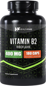 Suplementos Alimenticios  Vitamina B2 400 mg 180 cápsulas