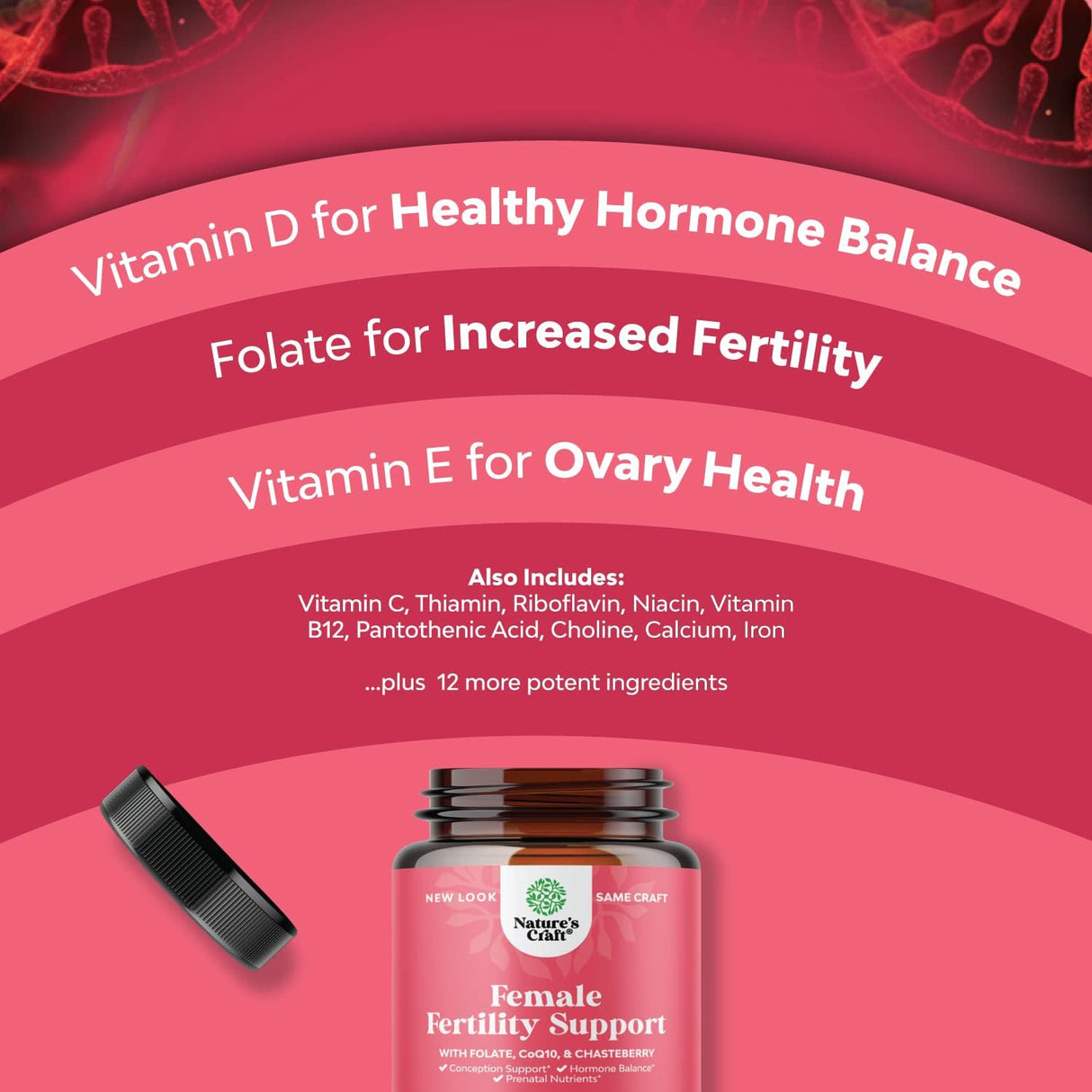 Suplemento multivitamínico prenatal para fertilidad femenina