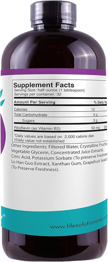 Vitamina B2 líquida (riboflavina) 16oz  dietético líquido
