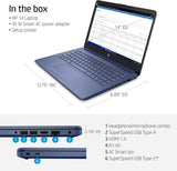 Laptop HP 14 HD | Procesador Quad-Core, 8GB RAM, 576GB SSD