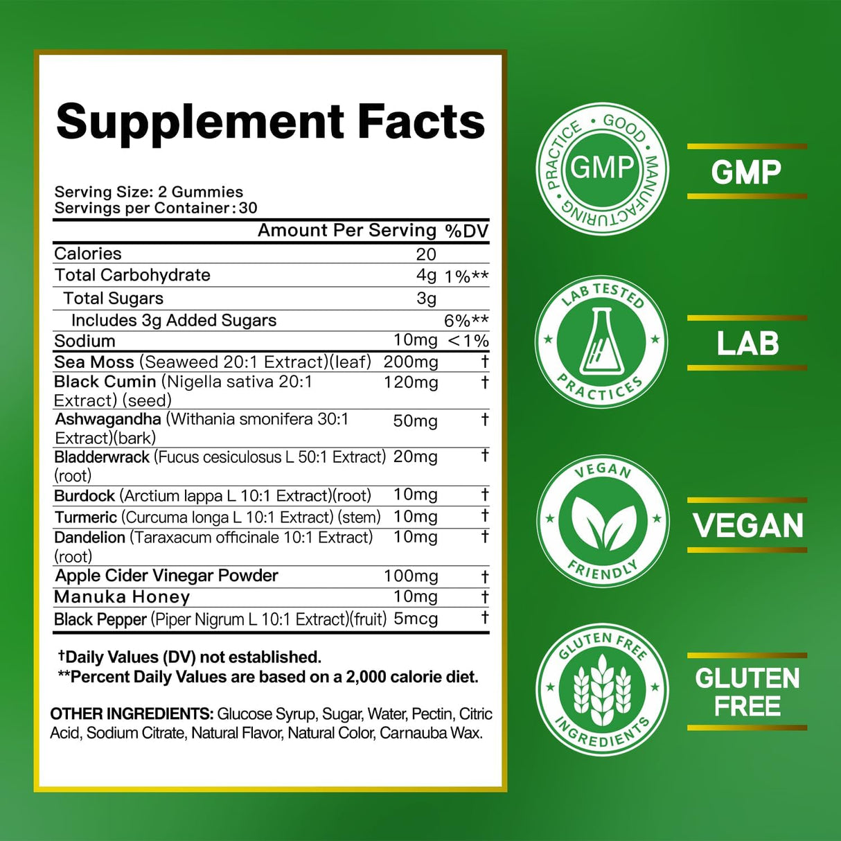 Gomitas Ashwagandha 10 en 1 para Estrés e Inmunidad - 60u