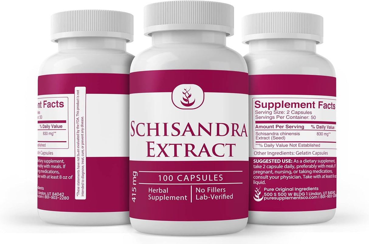 PURE ORIGINAL INGREDIENTS Extracto de Schisandra 100 cápsula