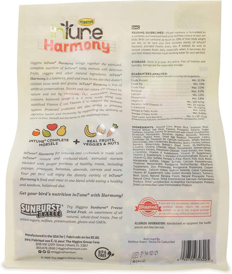 Higgins Paquete de 2 alimentos , cacatúas, 2 libras cada uno
