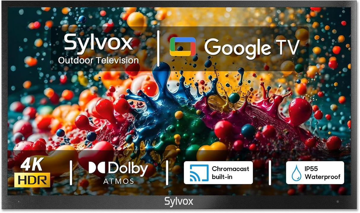 Televisor Exterior SYLVOX 55 4K IP55 Google TV Deck Pro 2.0