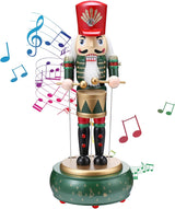 Figuras de Navidad Nutcracker, Biupky, 12 Madera, Caja Musical