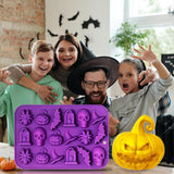 Molde de Silicona para Halloween, 18 Cavidades, 2 Piezas