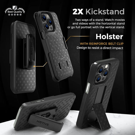Combo de funda para iPhone 14 Pro dura ligera delgada