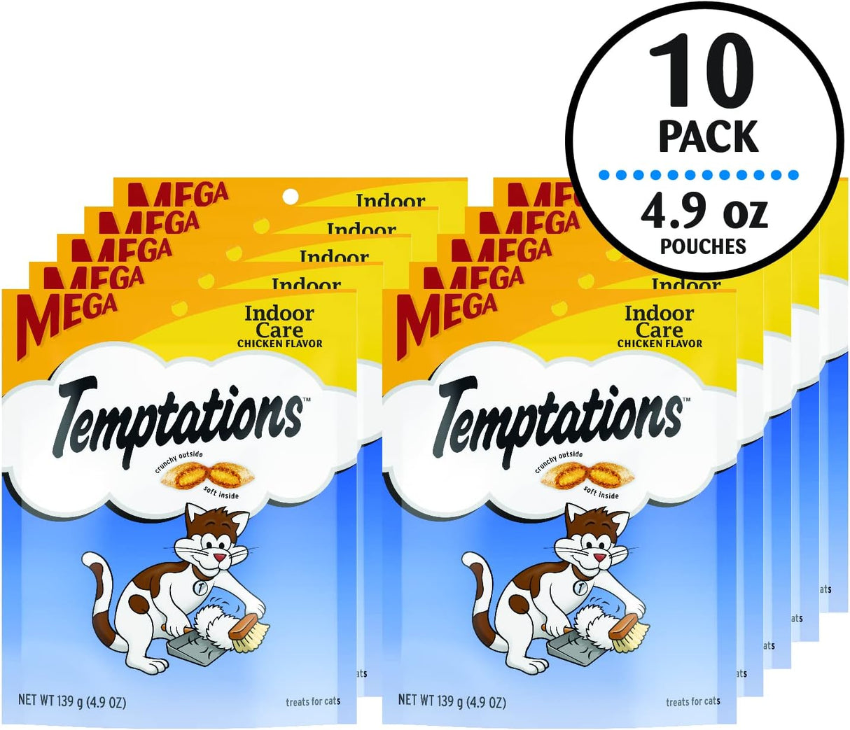 Golosinas para gatos crujientes y suaves, sabor a pollo
