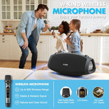 Altavoz Bluetooth W-KING 70W con micrófono inalámbrico