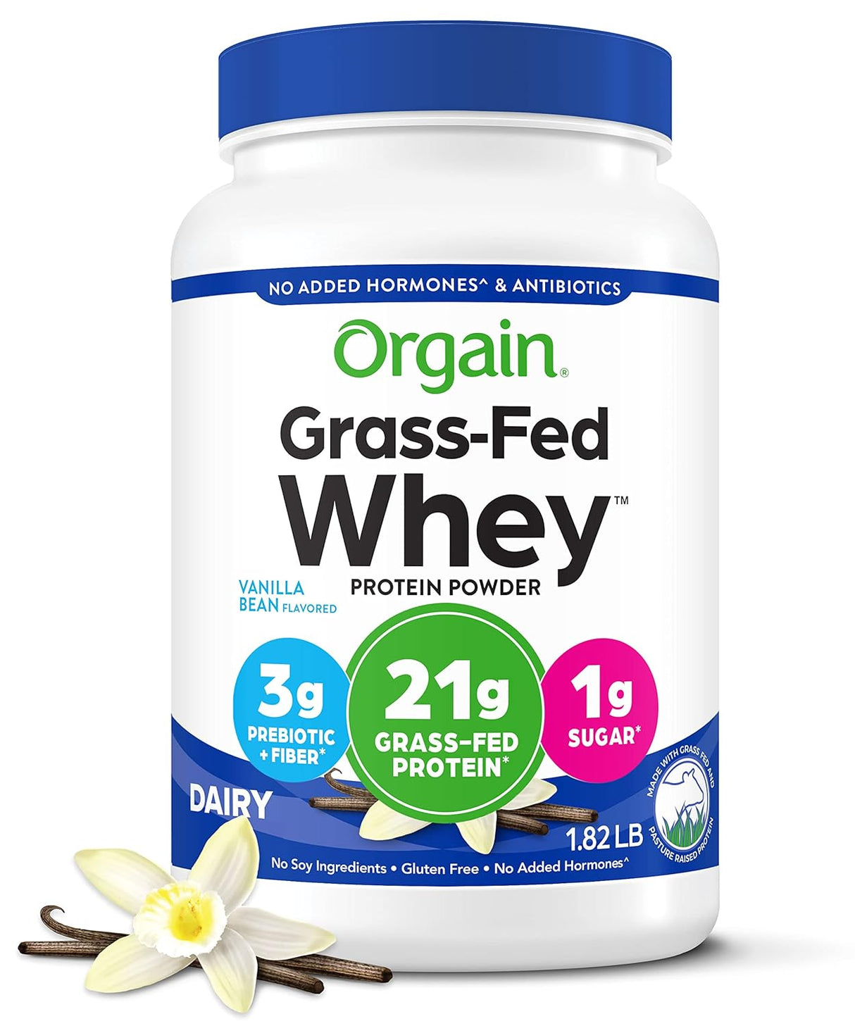 Proteína en polvo 2 sabores 12 unidades De Orgain Grass
