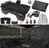 Colchón inflable de aire para coche, cortina divisora de coche, sombra para asiento trasero, cama, colchón de coche, camping, ventana de coche, con bomba de aire, 2 almohadas de aire, almohada de viaje, tapones para los oídos para SUV, RV, camión