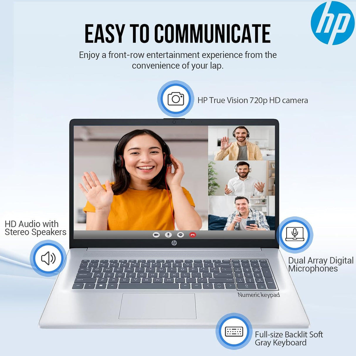 Laptop HP 17.3 FHD, Intel i5, 64GB RAM, 2TB SSD, Windows 11