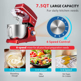 Batidora de cocina VIVOHOME 7.5QT 660W 6 velocidades, modelo.