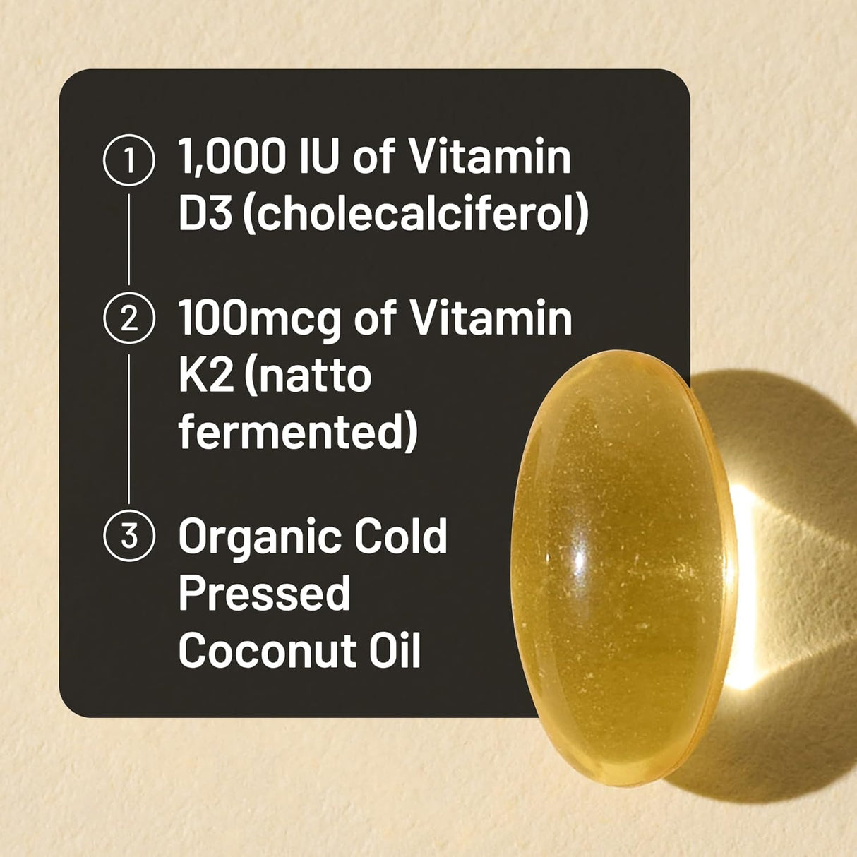 Vitamina D3 1000IU + K2 MK7, NatureWise, Hueso e Inmune, 90 caps