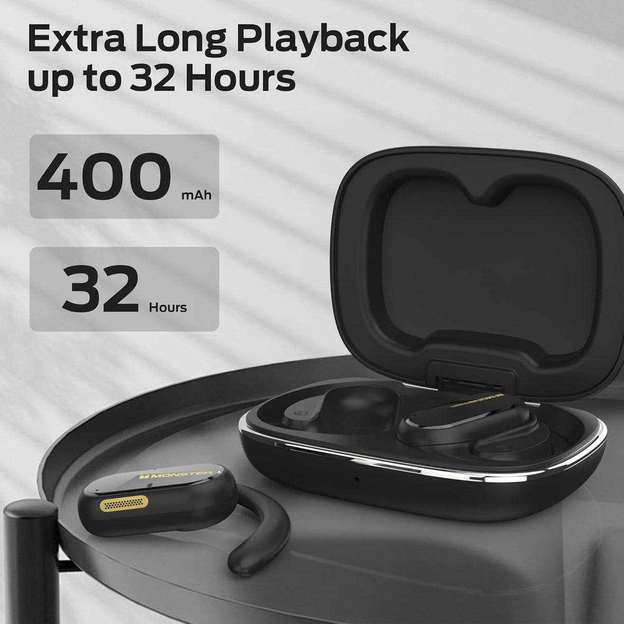 Auriculares Monster Open Ear AC312, Bluetooth 5.4, 32H Playtime