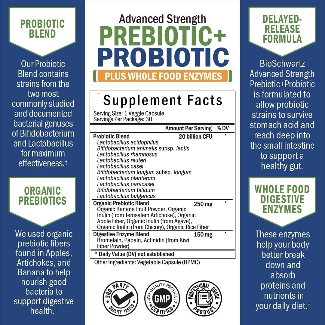 Suplementos Alimenticios probióticos con enzimas