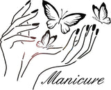 Vinilo Decorativo Uñas Diseño Mariposas G6573