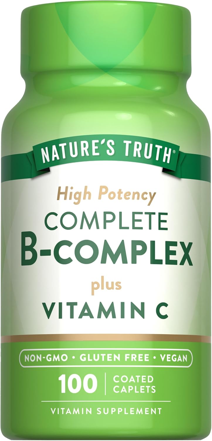 Complejo B + Vitamina C Nature's Truth | 100 Tabletas Veganas