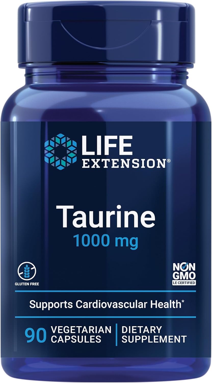 Taurina Vida Extensión, suplemento amino, 1000 mg, 90 cápsulas