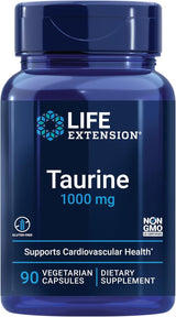 Taurina Vida Extensión, suplemento amino, 1000 mg, 90 cápsulas