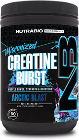 Creatina Monohidratada NutraBio, 300 g, Energía y Recuperación